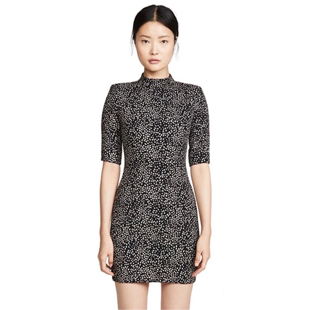 Alice + Olivia Inka Dress Glitter Dot Bodycon Mini NYC Formal Size 8
